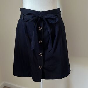 Milly of New York Navy Buttoned Mini Skirt
